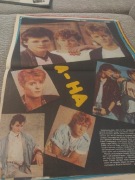 PLAKAT FOTOS ROZKŁADÓWKA A-HA ORYGINAL LATA 80 PRL