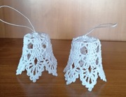 DZWONEK OZDOBA SZYDEŁKOWA  ZAWIESZKA 5 CM 