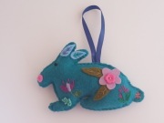 OZDOBA ŚWIĄTECZNA KRÓLICZEK  WIELKANOC FILC HAND MADE 