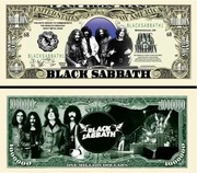 Black Sabbath gwiazdy estrady banknot kolekcjonerski