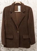 WŁOSKA MARYNARKA ŻAKIET CIEMNY BRĄZ NOWA