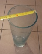 szklany wazon 30 cm grube szkło