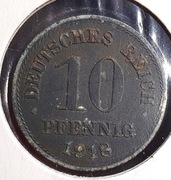 10  Pfennig 1918 , Zn , Niemcy- Cesarstwo