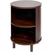 Ciemnobrązowy okrągły stolik przystawny Ø37x51 cm ponadczasowa elegancja