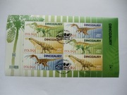 arkusz 5477-79 Dinozaury   kas FDC