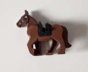 Koń brązowy z siodłem kompatybilne z Lego, Cobi