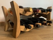 stojak na wino  debowy lite drewno