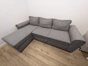 Łóżko rogówka rozkładane szare Agata Meble 