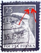 LUZINO. Usterki. Znaczek Fi 275II. Kasowany.