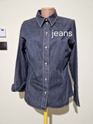 Bluzka koszulowa jeansowa antracytowa 