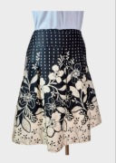 Bawełniana spódnica midi Wallis 100% bawełna podszewka kwiaty Plus Size XL