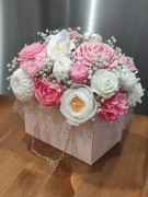 Flower box torebka  świece sojowe prezent 