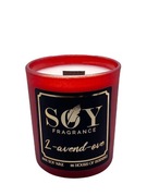 Świeca sojowa- L-awend-ove / Drewniany knot