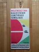 mapa krajoznawczo samochodowa Białostockie, Łomżyńskie, Suwalskie