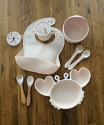 Zestaw silikonowych naczyń dla dzieci i niemowląt krab 