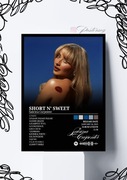 Short N Sweet Sabrina Carpenter plakat a3 w ramce obraz poster vintage y2k
