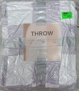 Koc na prezent 127x178 cm. Piękny koc. Fiolet biel