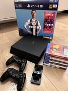 PlayStation 4 Pro 1TB, dysk ssd, 2 pady, gry