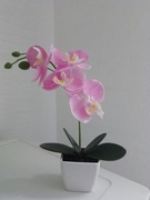 Sztuczny kwiat storczyk w doniczce