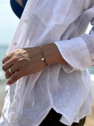 Bransoletka na nici jedwabnej z jaspisu dalmatyńskiego 