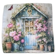 Wiosenna rustykalna poszewka dekoracyjna na poduszkę 40x40