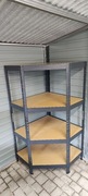 Regał Magazynowy Narożny 180x90x90x45 cm 4P/250 kg