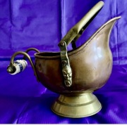 Piękna w idealnym stanie mosiężno-miedziany węglarka