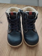 Trzewiki Buty Dziecięce Chłopiec Dziewczynka Baranek Granatowe Zima