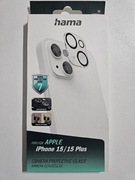 Szkło ochronne hartowane Hama na aparaty iPhone 15/15 Plus