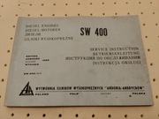 Instrukcja obsługi silnika SW400 Andoria 1985