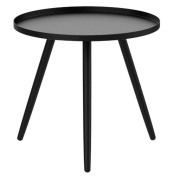 Stolik boczny metalowy okrągły 46 cm – czarny