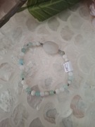 Bransoletka handmade z naturalnych kamieni hematyt amazonit 