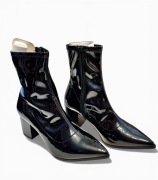 Czarne Lakierowane Botki Aldo Rozmiar 37