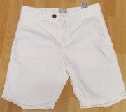 Białe bawełniane spodenki- P. Langella, roz. US 32,IT 46, Made in Italy