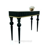 PIĘKNA CZARNO ZŁOTA KONSOLA SUPER FASON 100% DREWNO