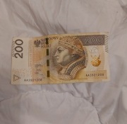Banknot 200 zł seria AA