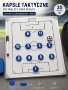 Magnetyczne Kapsle Piłkarskie do Tablicy Taktycznej 11 + piłka