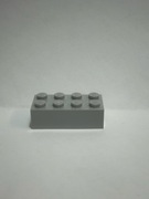 Lego NOWE klocek 2x4 jasny szary 1 szt