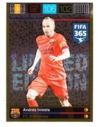 PANINI FIFA 365 2016 LIMITED INIESTA BARCELONA