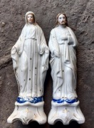 2 figury ok 20 cm Jezus i Maryja ok 1900
