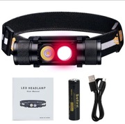 Sofirn H25LR + Aku18650 latarka czołowa, czołówka czerwone i białe, USB-C