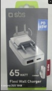 Ładowarka sieciowa SBS Flexi USB-A USB-C PD 65W Bialy