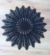 Serwetka szydełkowa czarna 