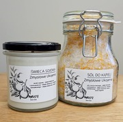 Sól do kąpieli i świeca sojowa PREZENT ŚWIĄTECZNY