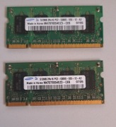 2x 512MB DDR2 SO-DIMM PC2-5300S Samsung 1GB (2x512 MB) RAM laptop