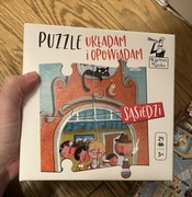 Puzzle układam i opowiadam sąsiedzi Kapitan Nauka 24 elementy 