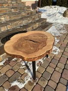 Stolik Kawowy Jesion Loft – Plaster Drewna 79cm – Solidny