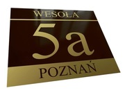 METALOWA tabliczka adresowa numer domu budynku warszawski wzór O modna