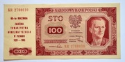 100 zł 1948 rok z nadrukiem okolicznościowym