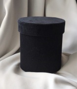 Pudełko okrągłe, welur, box